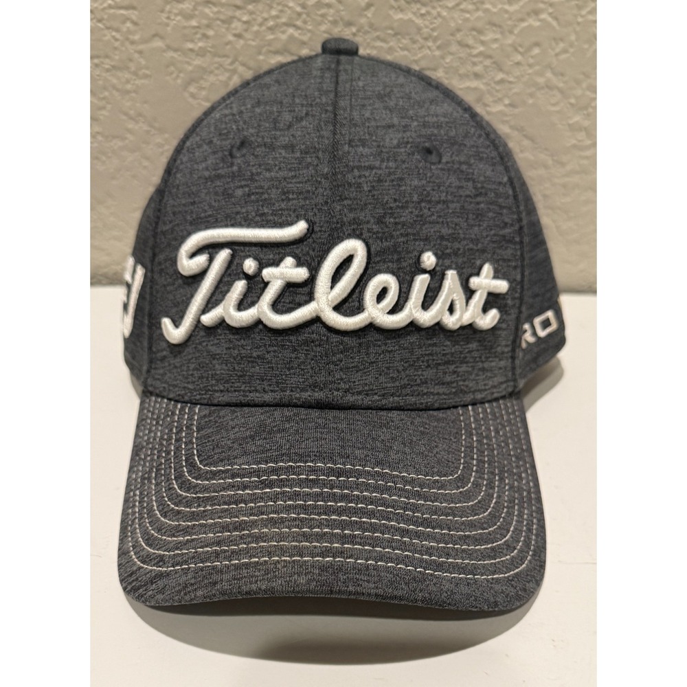 Titleist Pro V1 FJ Golf Hat Men's Medium Large Embroidered Fitted Gray